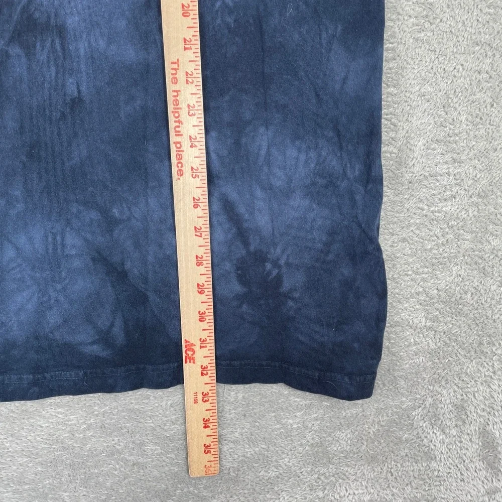 The Mountain Wolf Shirt Mens Large Blue Three Wolf Moon Tie Dye Graphic Tee - Picture 6 of 8